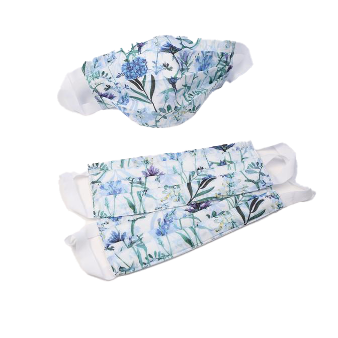 Blue Floral Face Masks